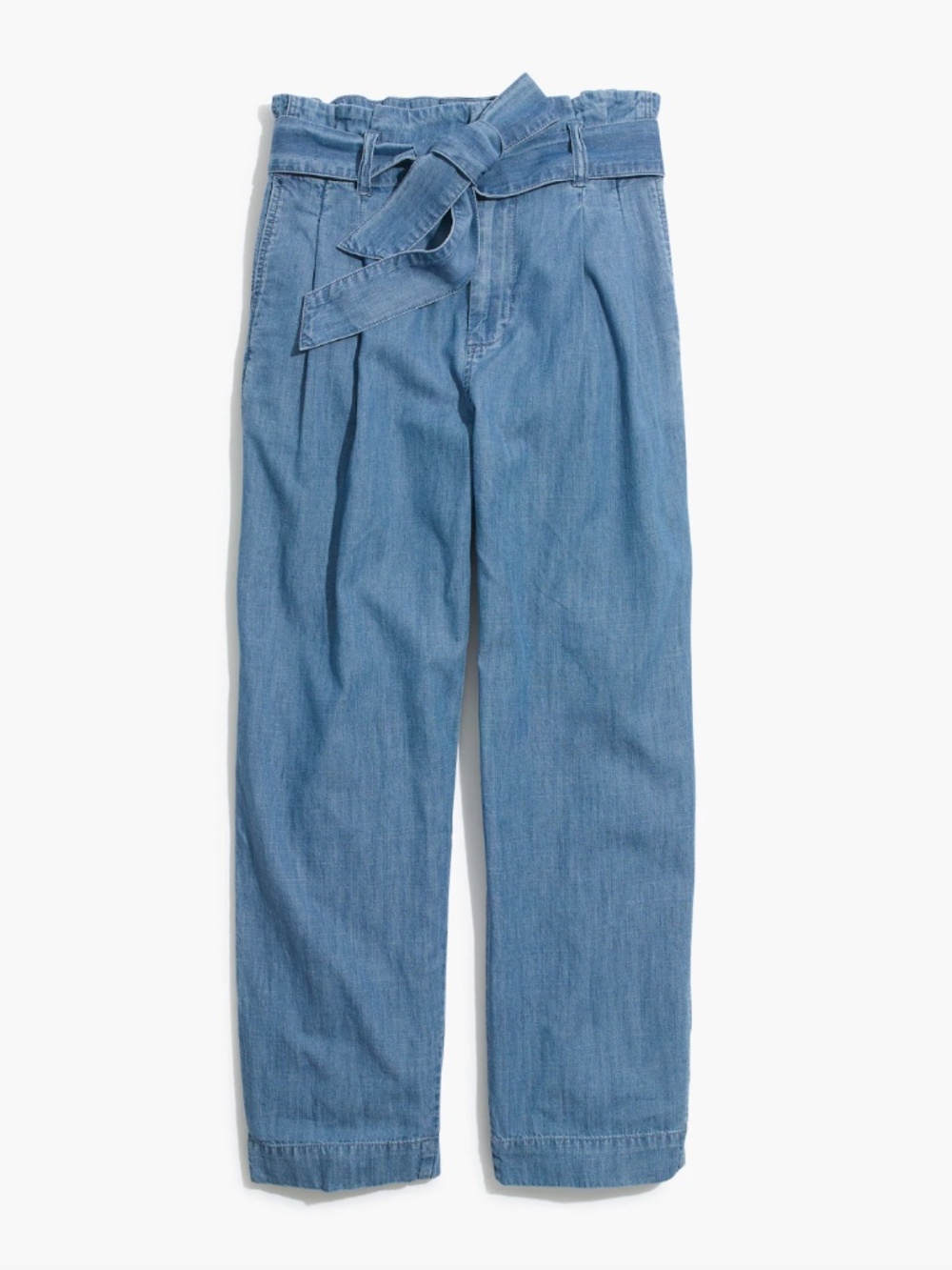 Madewell high waist paperbag wide-leg jeans with removable belt